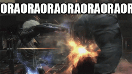 Raiden Lightning Speed Punching Armstrong GIF
