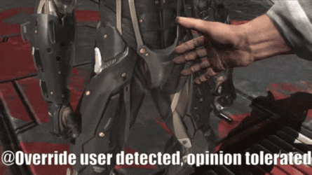 Raiden Punching Armstrong Override Detected GIF