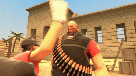 Raiden Punching Armstrong Team Fortress Meme GIF