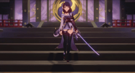 Raiden Shogun Wielding Weapon GIF