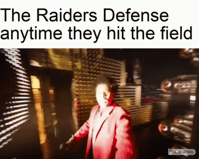 Raiders Defense Hitting The Field GIF