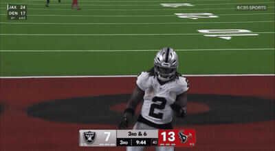 Raiders Football Player Running On Field GIF