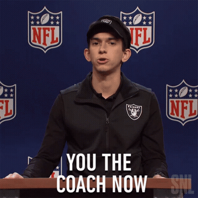 Raiders Jacket Man Saying You The Coach Now GIF