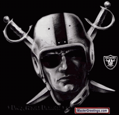 Raiders Player With Swords GIF