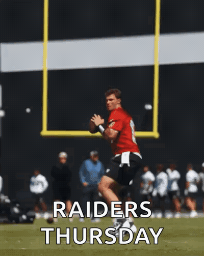 Raiders Thursday Poster With Football GIF