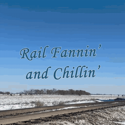 Railfannin And Chillin Sign With Snowy Field GIF