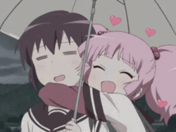 Rain Anime Girl Couple GIF