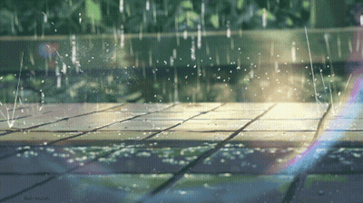 Rain Drops Falling On Tiled Floor By Duc-Koolh GIF