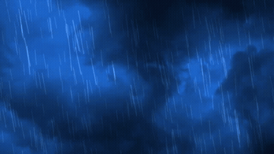 Rain Falling In Dark Blue Sky GIF