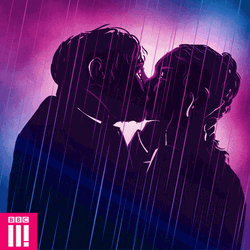Rain Kiss Still Image Neon GIF