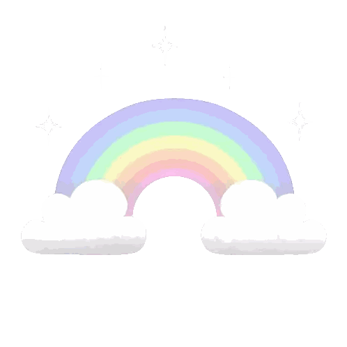 Rainbow And Clouds Sticker