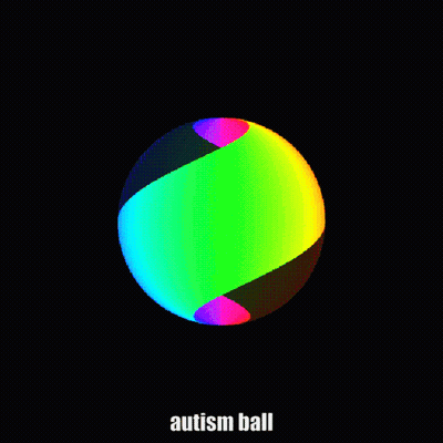 Rainbow Autism Awareness Ball GIF
