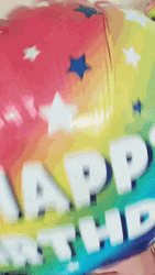 Rainbow Birthday Balloons Dad Suprize Greeting  GIF