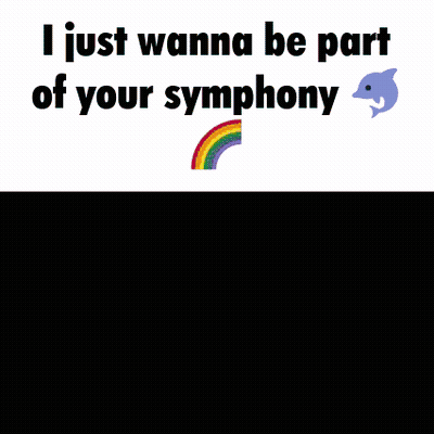 Rainbow Cartoon I Wanna Be Part Of Your Symphony GIF