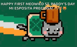 Rainbow Cat St. Paddy's Day GIF