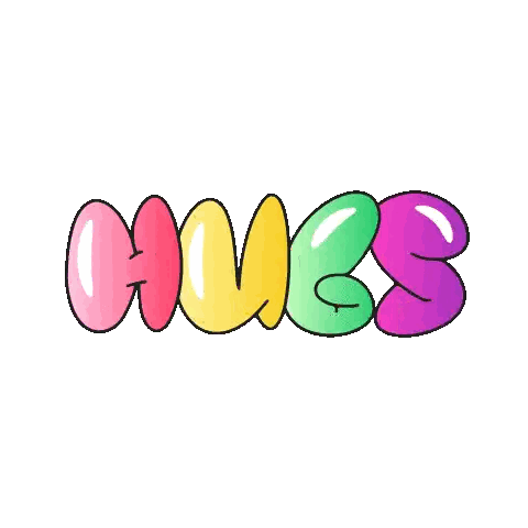 Rainbow Chubs Text Sticker