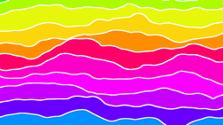 Rainbow Color Waves Art