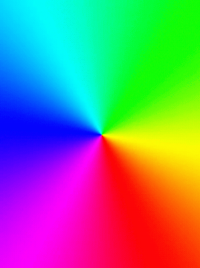 Rainbow Colored Background and Circle