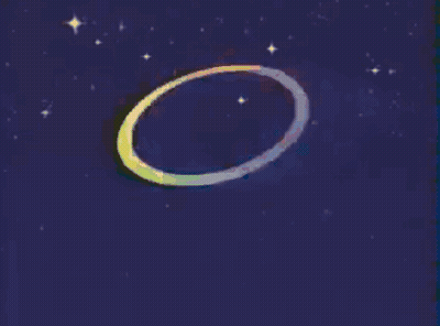 Rainbow Colored Circle Dark Blue Background Canal + GIF