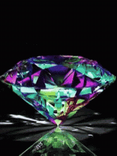 Rainbow Colored Diamond GIF