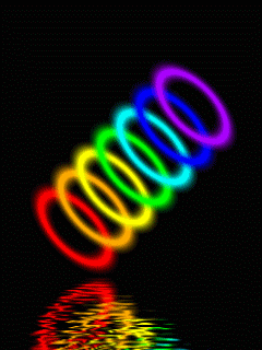 Rainbow Colored Rings Stacked On Top Of Each Other GIF