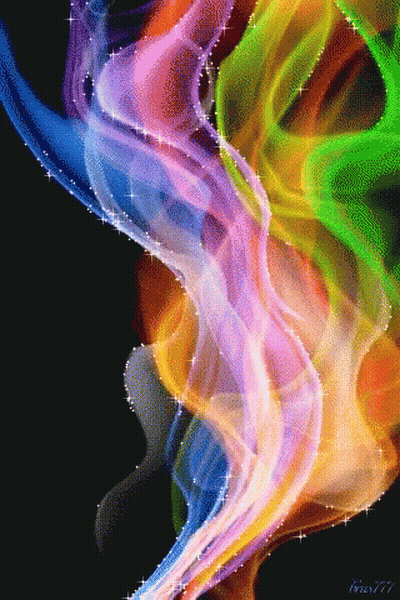 Rainbow Colored Swirl With 77 GIF