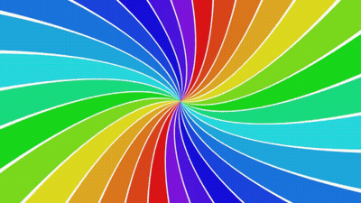 Rainbow Colored Swirl With White Lines GIF