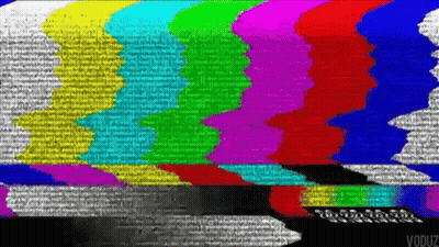 Rainbow Colors On TV Screen GIF