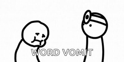 Rainbow Coming Out Of Butt Saying Word Vomit GIF
