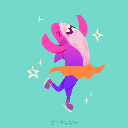 Rainbow Dancing Shark Ballet GIF