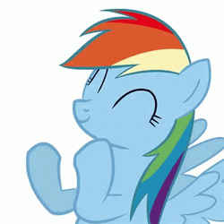 Rainbow Dash Clapping GIF