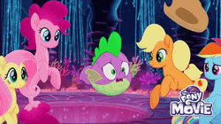 Rainbow Dash Friends Looking At Spike GIF