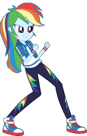 Rainbow Dash From My Little Pony Equestria Girls Is Dancing Sticker