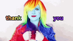 Rainbow Dash Girl Thank You GIF