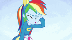 Rainbow Dash Girl Wink GIF