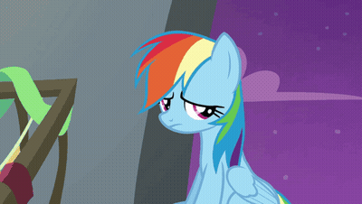 Rainbow Dash Looks Angry GIF