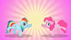 Rainbow Dash Pinkie Pie Dancing Mlp GIF