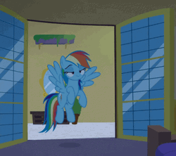 Rainbow Dash Speaking And Flapping Up GIF