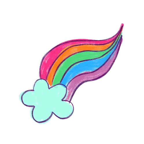 Rainbow Emerging From Cloud Sticker