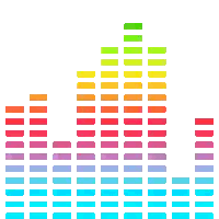 Rainbow Equalizer Sticker