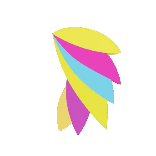 Rainbow Feather Drawing Sticker