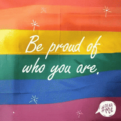 Rainbow Flag Be Proud Of Who You Are GIF