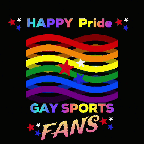 Rainbow Flag Happy Pride Gay Sports Fans GIF