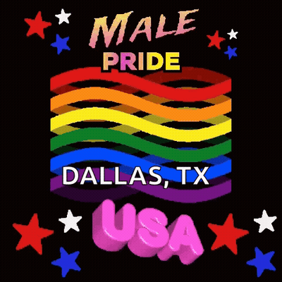 Rainbow Flag Male Pride Dallas TX GIF