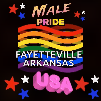 Rainbow Flag Male Pride Fayetteville Arkansas USA GIF