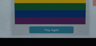 Rainbow Flag With Play Again Button GIF