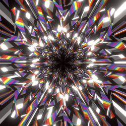 Rainbow Glow Kaleidoscope GIF