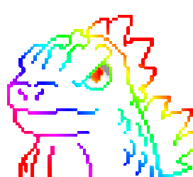Rainbow Godzilla Sticker GIF
