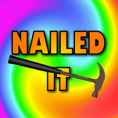 Rainbow Hammer Nailed It GIF