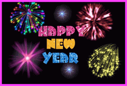 Rainbow Happy New Year Animated GIF